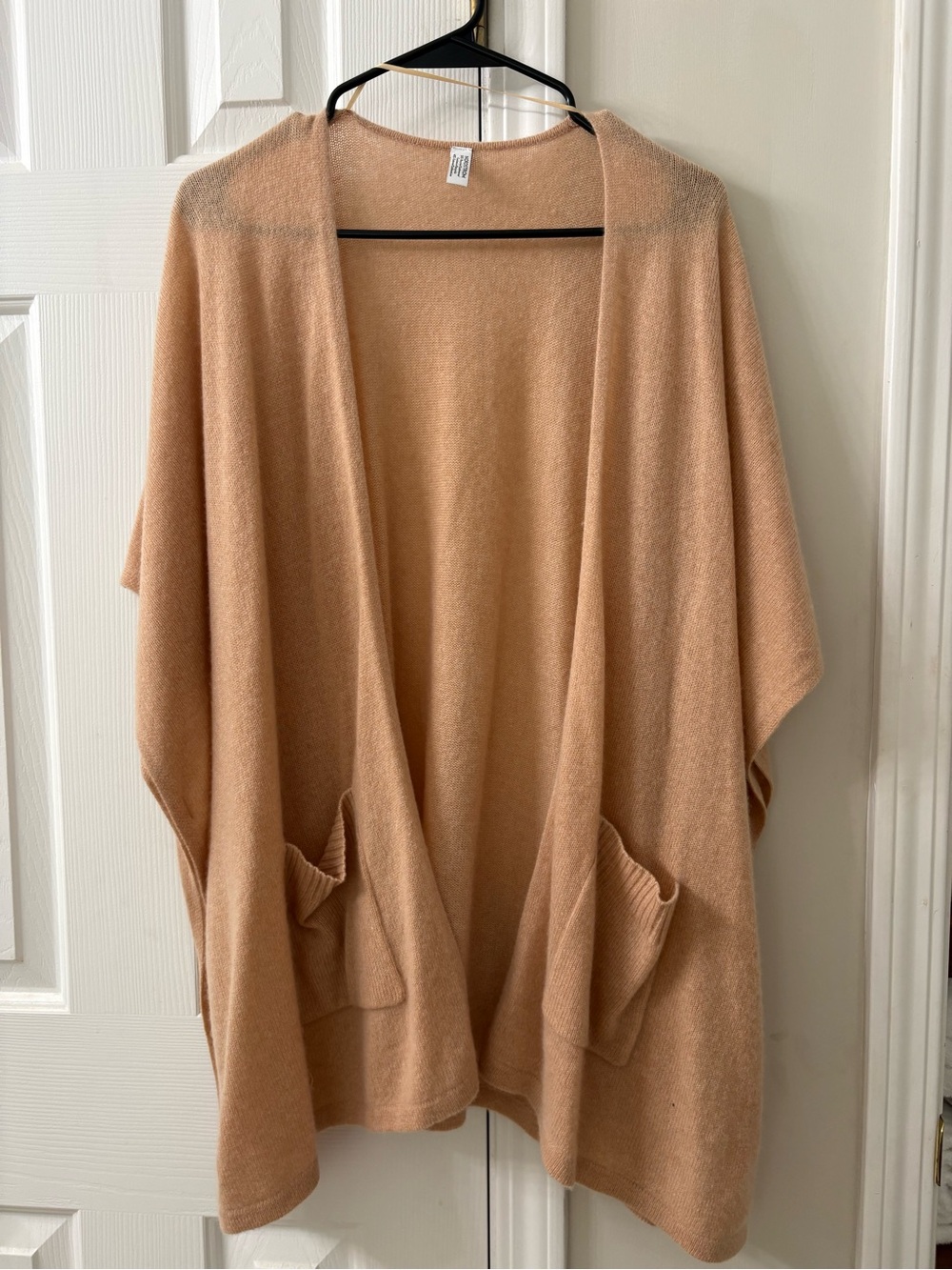 Nordstrom Lightweight Cashmere Open-Front Poncho Cardigan